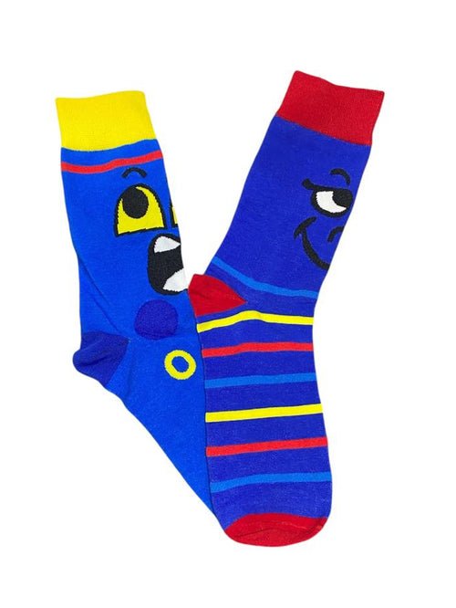 Calcetines Largos Asimétricos de Colores y Ojos