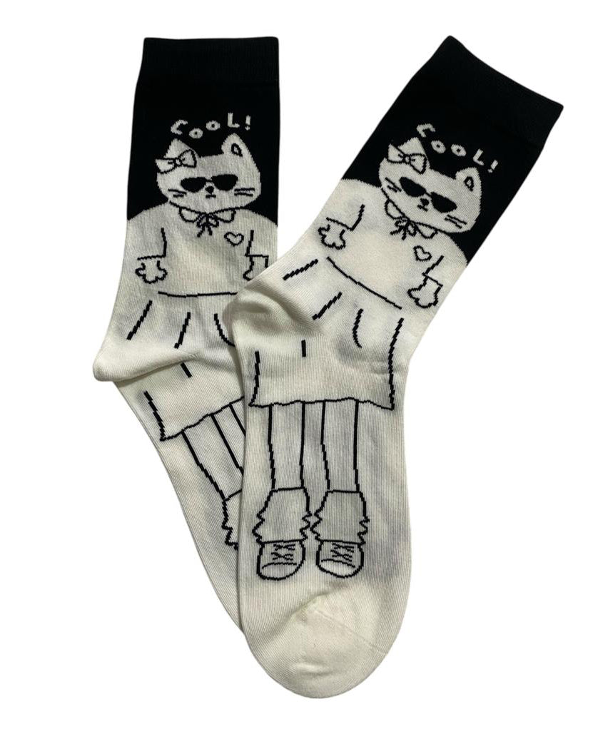 Calcetines Largos de Gato Cool
