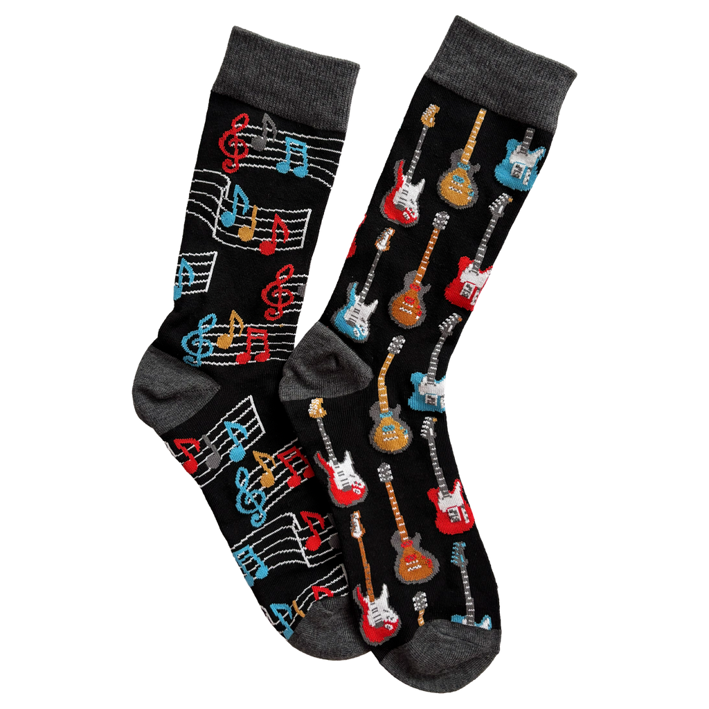 Calcetines Largos Asimétricos de Guitarras Eléctricas