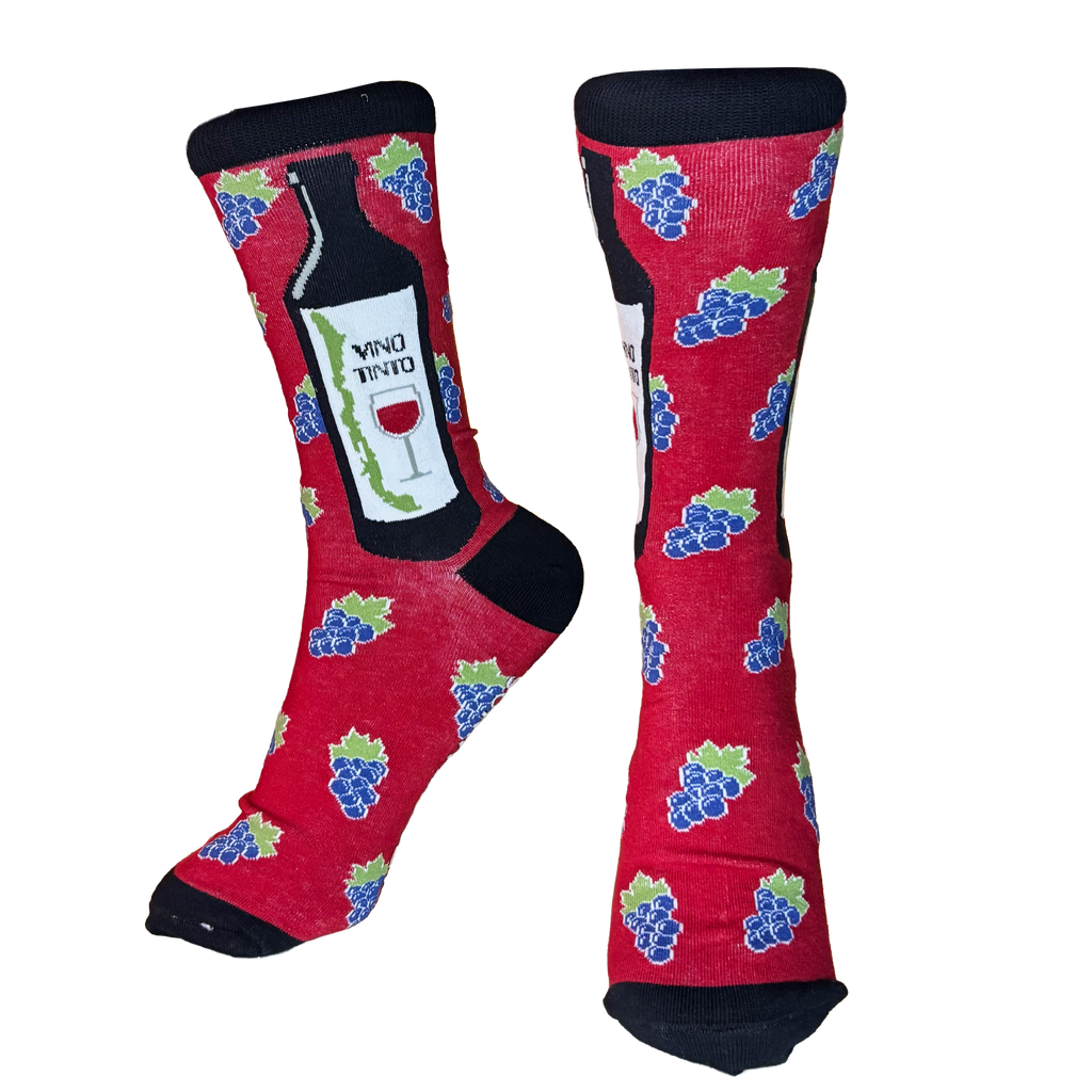 Calcetines Largos de Vino Tinto